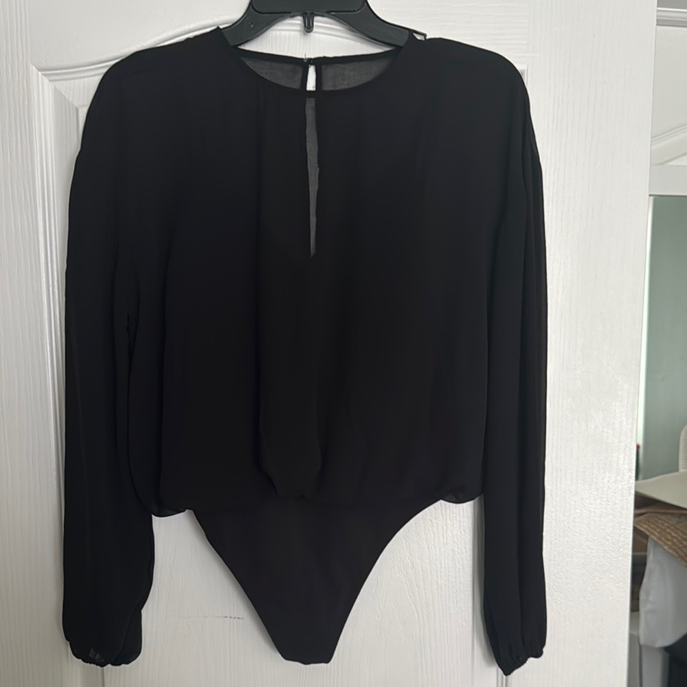 Elegant Black Women's Bodysuit Top